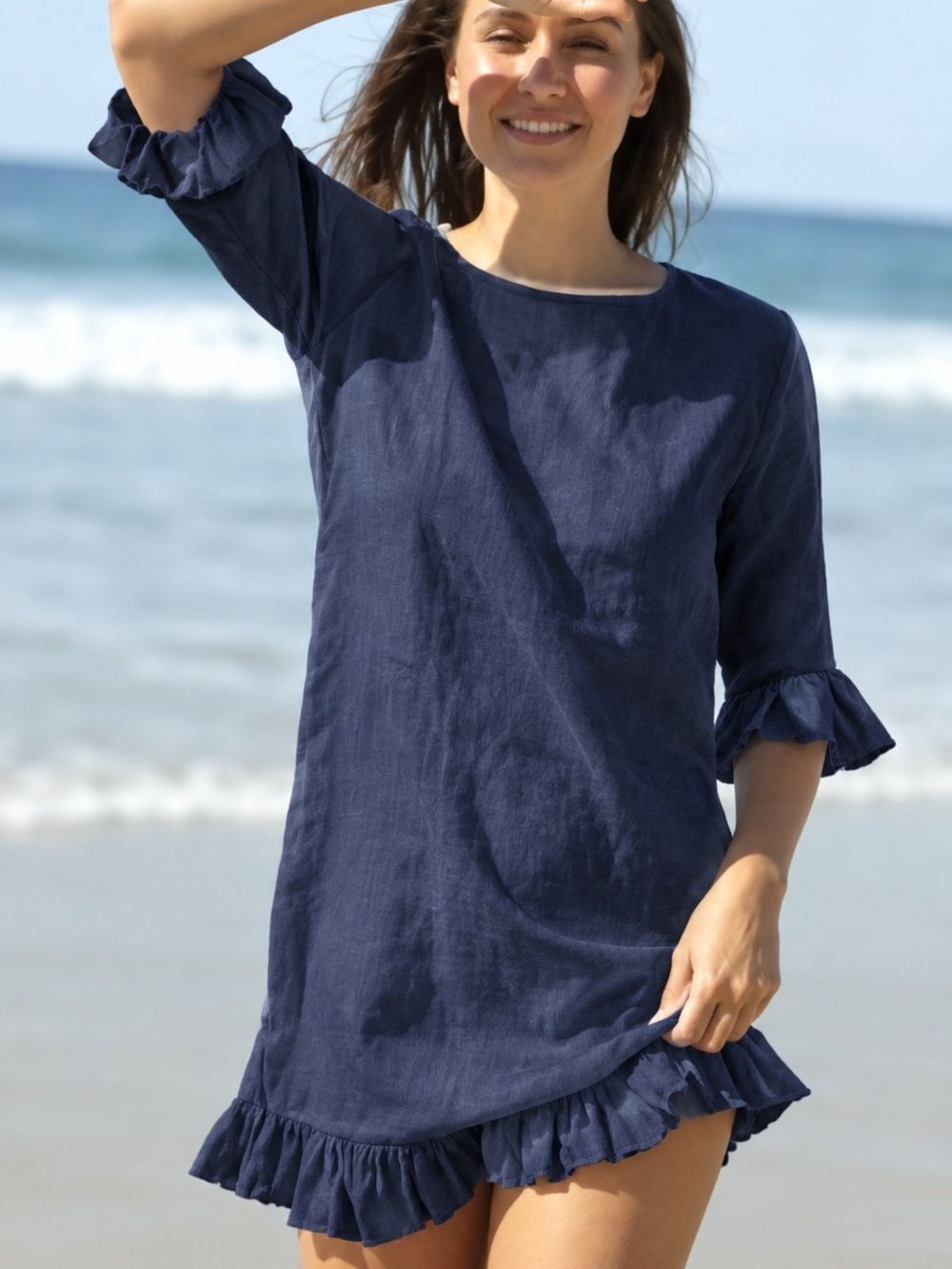 LJC Designs Fred Dress in Navy NWT Sz. XS